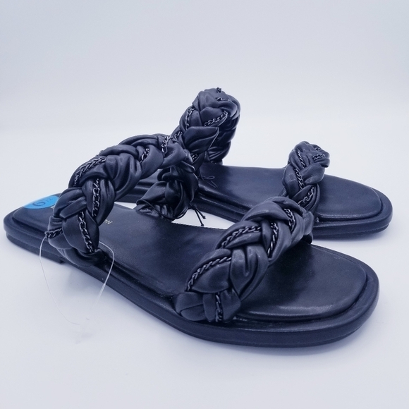 BCBGeneration Taneka Black Braided Sandals NWOT size 6.5 - Picture 8 of 12